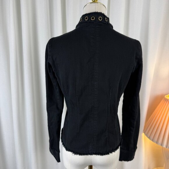 Vintage Y2K/00s Grunge Military Grommet Jacket by Papaya sz Small - Picture 6 of 9